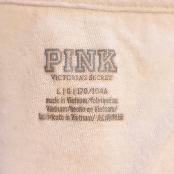 Pink V.S. "The Ocean Made Me Salty" T-Shirt With Front Pocket - Picture 6 of 8